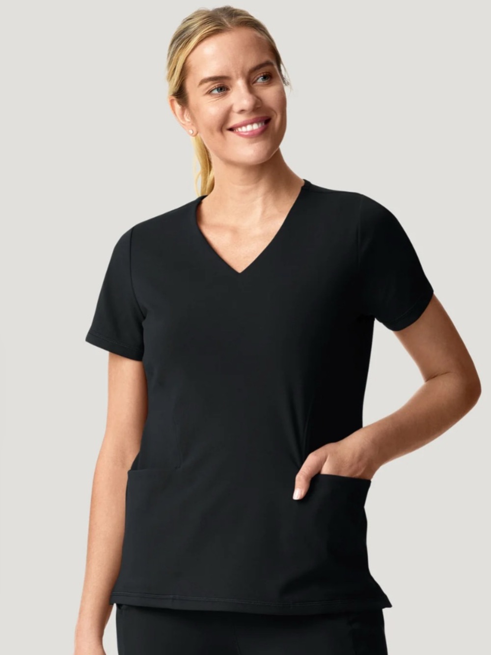 Mandala soft stretch V-Neck Women’s scrub Top S small figs